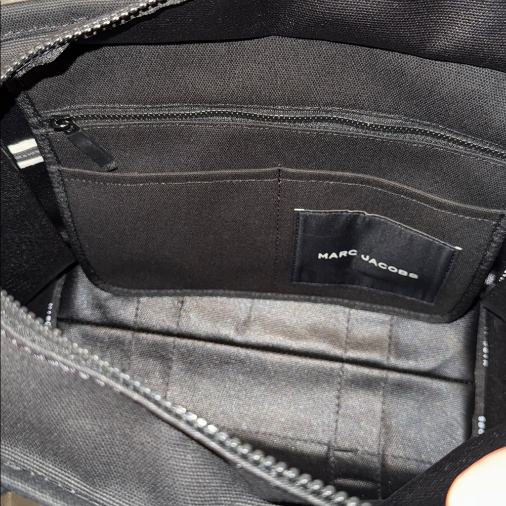 Marc Jacobs The Tote Bag Medium Canvas Black Tote Bag Crossbody NWT - Picture 12 of 17